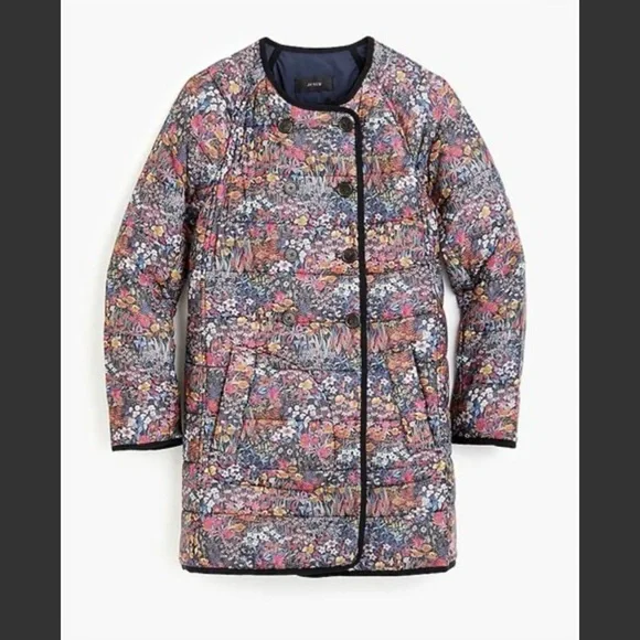 J.Crew reversible puffer jacket in Liberty® floral with eco-friendly PrimaLoft® - Picture 4 of 6